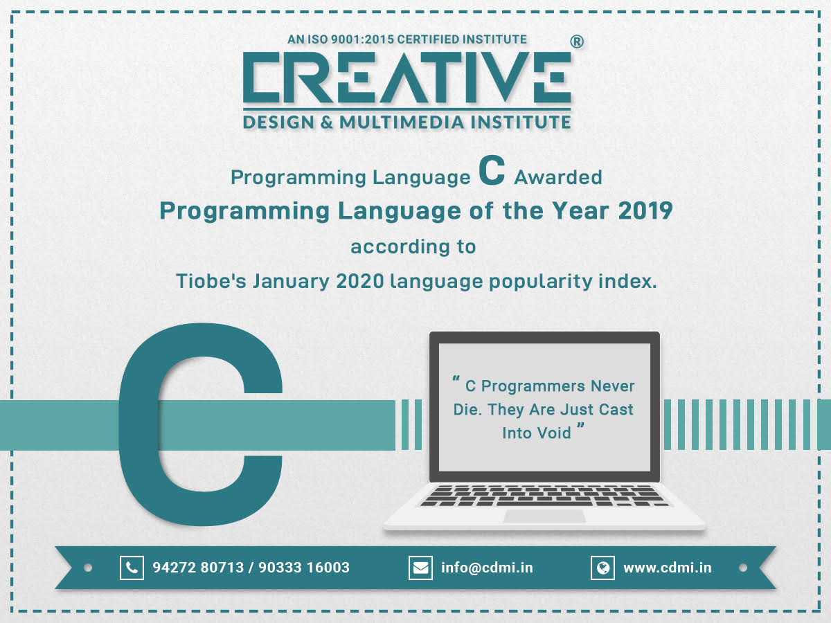 C awarded Programming Language of the Year 2019