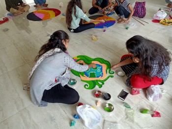 rangoli competition at Creative Multimedia Institute